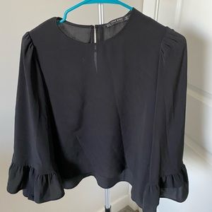 Flowy Black Blouse | Zara